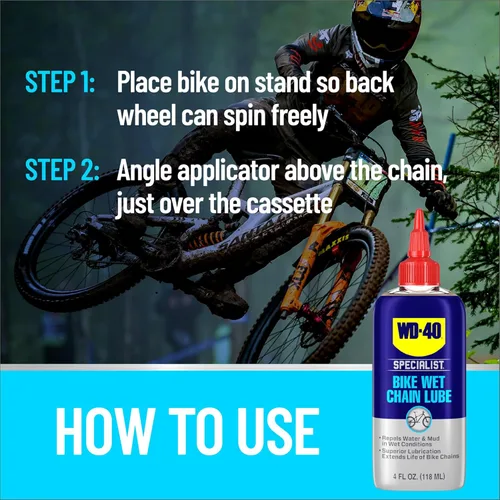 Miniatura 3 de WD-40 Bike - Lubricante para bicicletas de todas las condiciones, limpiador para bicicletas, desengrasante, lubricante seco y húmedo