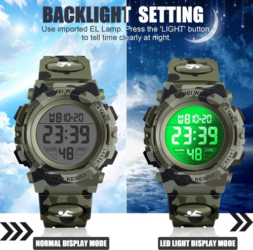 Miniatura 5 de Reloj impermeable multifuncional LED para niños - Regalos para niños