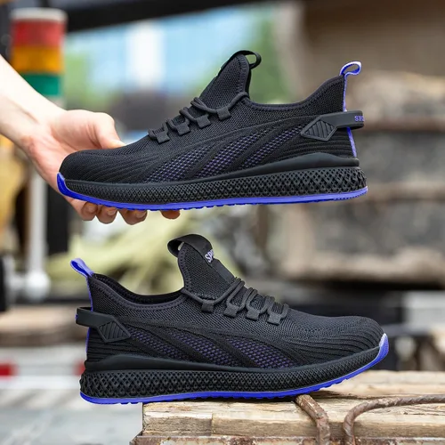 Miniatura 8 de SPIEZ Zapatos de seguridad unisex con puntera compuesta, a prueba de pinchazos, transpirables, zapatos de trabajo para hombres y mujeres, tenis