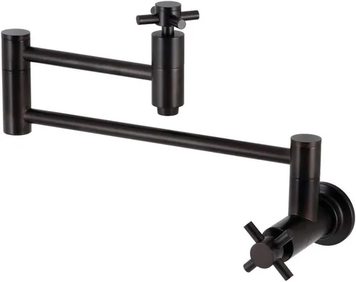 Kingston Brass KS8105DX Concord - Grifo de cocina con relleno de olla de montaje en pared, bronce aceitado Oil Rubbed Bronze