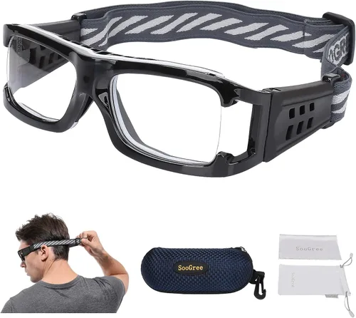 SooGree Anteojos deportivos Gafas de baloncesto Fútbol Deportes Gafas protectoras Gafas graduadas reemplazables