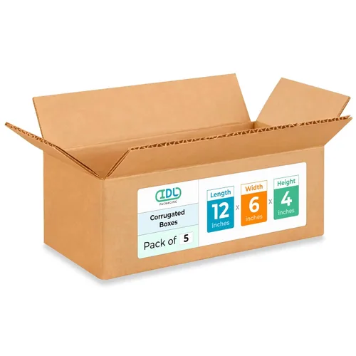 Miniatura 148 de IDL Packaging Paquete de 5 cajas de envío altas de 8 x 8 x 48 pulgadas, extra resistentes de 200 libras frente a caja regular, cajas de mudanza