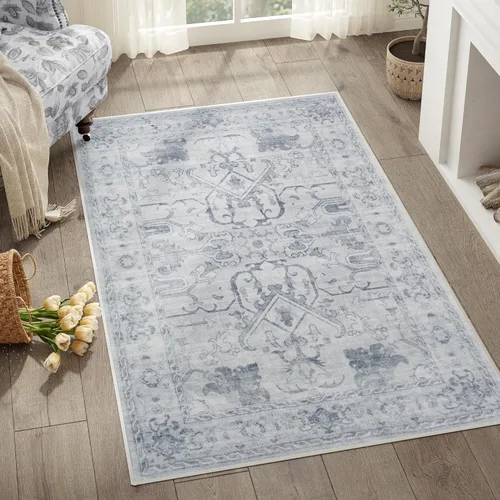 Miniatura 88 de jinchan Lima - Alfombra de pasillo lavable de 2 x 6 pies, antideslizante, de pelo corto, suave, ultrafina, alfombra envejecida para casa de campo