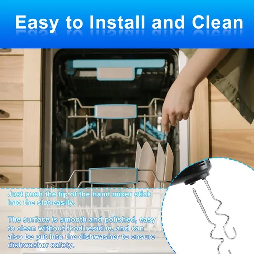 Miniatura 5 de 2 accesorios para batidora de mano, compatibles con batidoras de mano universales de acero inoxidable, repuesto para utensilios de cocina y hornear