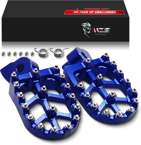 Miniatura 11 de MZS Estriberas para Dirt Bike, Estriberas CNC Motocross KLX 110 Reposapiés MX Pedal de Descanso Verde Compatible con KLX110 2002-2024 / KLX110L