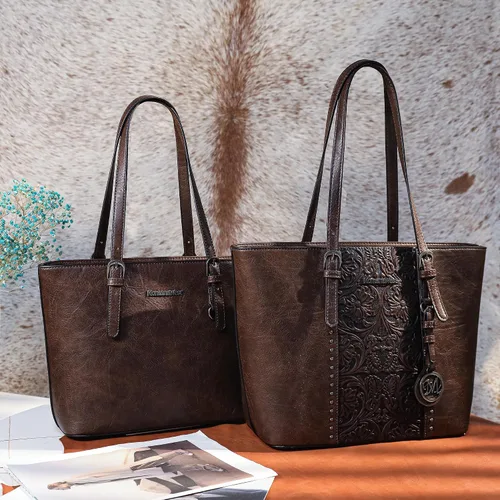 Miniatura 2 de Montana West Bolsa de mano para mujer, juego de bolso grande y bolsos de mano, colección en relieve, juego de 2 piezas