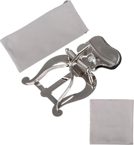 Lovermusic Clip de chapa metálica portátil de plata Clip de página de trombón para libro de música Clip de partituras de aprendizaje accesorio