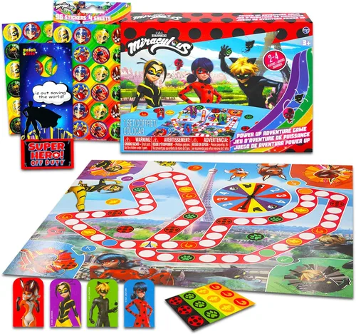 Miraculous Ladybug Power Up Game para niños, paquete de mariquita de Miraculous con juego de aventura Power Up más calcomanías de mariquita de