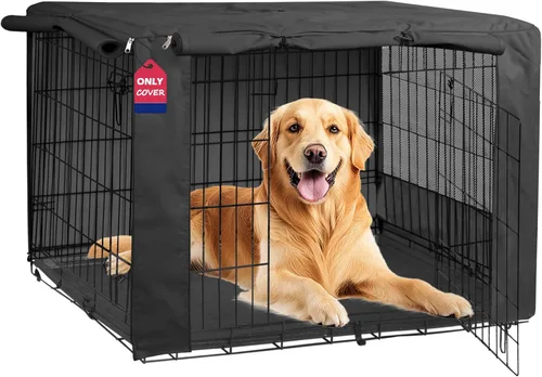 Miniatura 19 de HiCaptain - Cubierta de doble puerta para jaula de perro (para cajas de alambre de 24 30 36 42 48 pulgadas)