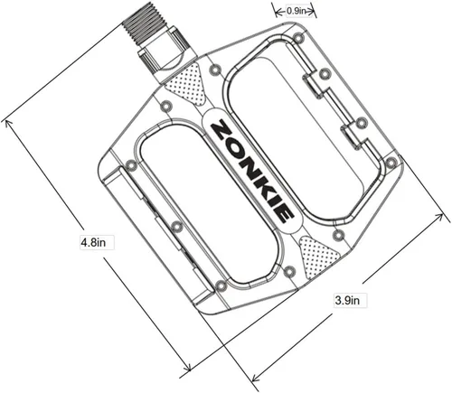 Miniatura 3 de Pedales de bicicleta, Pedales de bicicleta de carretera, Pedales MTB, Plataforma plana de aleación de aluminio sellado eje de cojinete 9/16 pulgadas