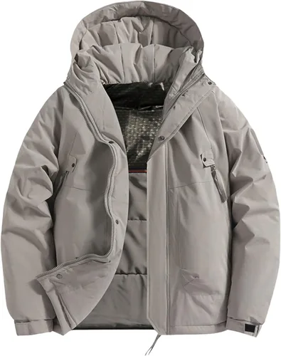 Miniatura 9 de Chaqueta impermeable de esquí para hombre con forro polar cálido para invierno con capucha costuras totalmente selladas