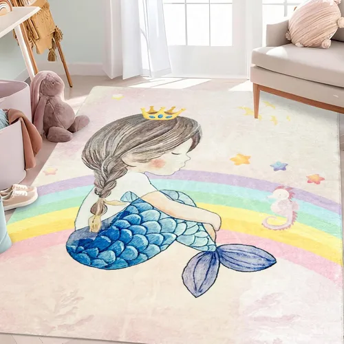 Miniatura 11 de USTIDE Butterflys Alfombra para Niños 5X7/55"x78" Alfombra de Área Lavable a Máquina para Dormitorio de Niñas Alfombra Suave para Sala de Estar Sala