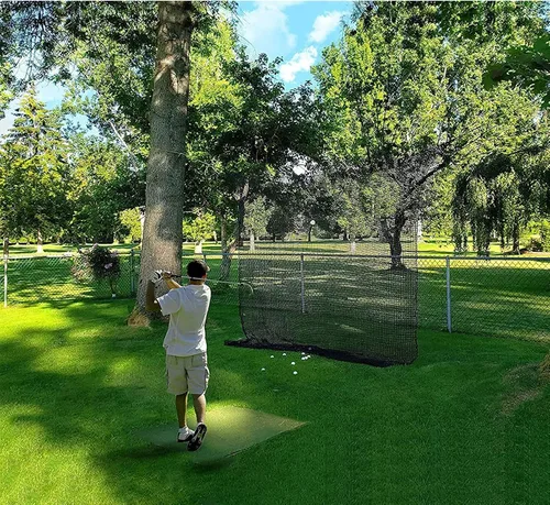Miniatura 5 de Aoneky Red de golf resistente sin nudos, red de práctica con borde de cuerda reforzado, malla cuadrada de 1 pulgada de malla de poliéster de 0.118
