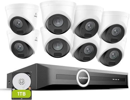 Miniatura 12 de SANNCE Cámara de seguridad 2K 3MP Super HD PoE Dome – Visión nocturna IR dual de 100 pies, detección de humanos y vehículos, IP67 resistente a