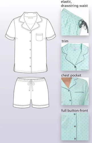 Miniatura 6 de PajamaGram Pajamas For Women - Womens Pajama Short Sets, 100% Cotton