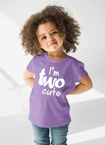 Miniatura 3 de Trajes de segundo cumpleaños para niñas pequeñas soy dos lindas camisas para niñas de 2 años en segundo lugar