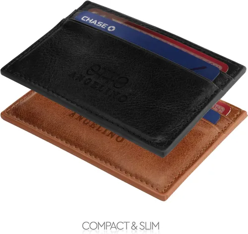 Miniatura 4 de Cartera de piel auténtica para tarjetero, tarjetas bancarias, dinero, licencia de conducir, bloqueo RFID, unisex