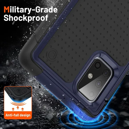 Miniatura 317 de Jeylly Compatible con Samsung Galaxy A22 5G Funda, Funda Samsung A22 5G con 2pcs protectores de pantalla de vidrio templado