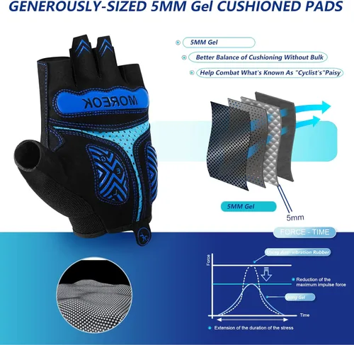 Miniatura 2 de Guantes de ciclismo guantes de bicicleta guantes de ciclismo para hombres y mujeres guantes de bicicleta de montaña de medio dedo guantes