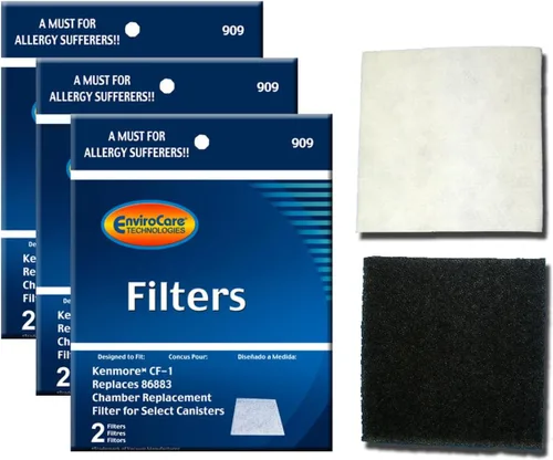 Envirocare Filtros de espuma para adaptarse a las aspiradoras Kenmore Sears Progressive CF1, Progressive & Whispertone, Panasonic, 86883, 86880,