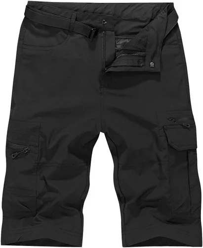 OCHENTA Pantalones cortos tipo cargo de secado rápido para hombre, ligeros al aire libre para senderismo, camping, viajes