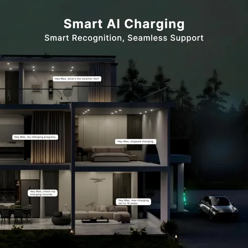 Miniatura 7 de Autel MaxiCharger - Cargador EV de nivel 2 de hasta 40 amperios, 240 V, estación de carga rápida para vehículos eléctricos para interiores y Blanco