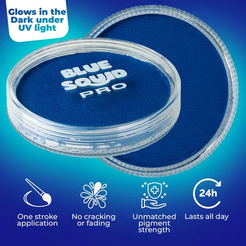 Miniatura 2 de Blue Squid Pintura facial profesional a base de agua para una sola torta, pintura facial y corporal activada por agua, pintura facial para niños