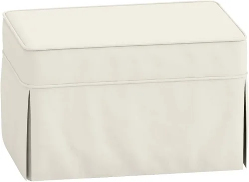 Miniatura 4 de La funda otomana de algodón de reemplazo. Se adapta a Pottery Barn PB Basic Ottoman. Funda para sofá de algodón denso (gris oscuro básico)