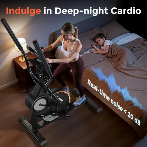 Miniatura 12 de YOSUDA Elliptical Exercise Machine, Compact 3-in-1 (Elliptical + Cardio Climber + Stair Stepper) Elliptical for Home with 45°Incline, 15.5IN Stride