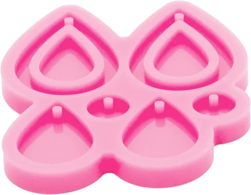 Miniatura 3 de Angel Wings Moldes para aretes con forma de lágrima, molde de resina brillante de silicona para aretes de tamaño pequeño, fabricación de joyas