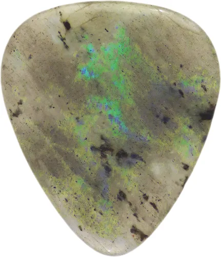 Miniatura 56 de Púa de guitarra o bajo de Obsidiana de Caoba en vidrio volcánico - 3.0 mm de calibre ultra pesado - Forma 351 - Púa exótica artesanal de gema
