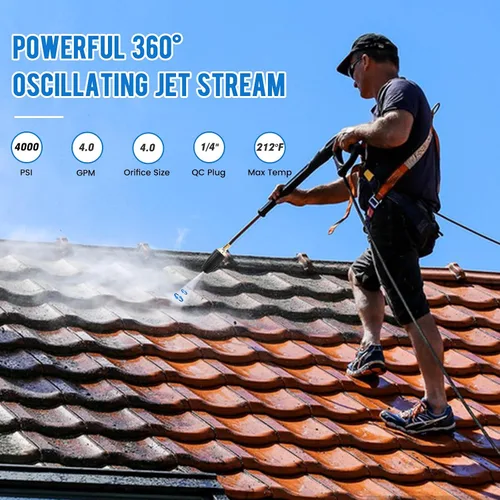 Miniatura 2 de Puntas de lavadora a presión con boquilla turbo, núcleo de cerámica duradero, boquilla turbo de lavadora a presión giratoria de 360°, 4000 PSI