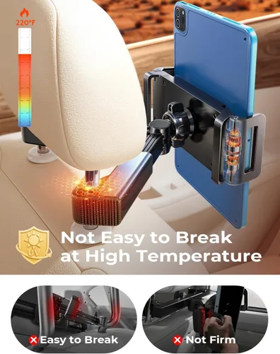 Miniatura 3 de LISEN Soporte para iPad de automóvil, reposacabezas y tableta, accesorios esenciales de viaje por carretera para mujeres, hombres, niños, regalos