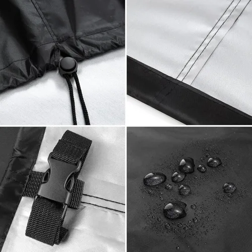 Miniatura 3 de Fundas para sillas de exterior, paquete de 2, 25 pulgadas de ancho x 25 pulgadas de profundidad x 47 pulgadas de alto, impermeables, negras, mezcla