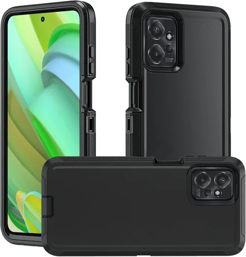 Miniatura 10 de Funda para Moto G Power 2021, Motorola G Power 2021, resistente a prueba de golpes, protección a prueba de polvo, 3 en 1, funda protectora Negro
