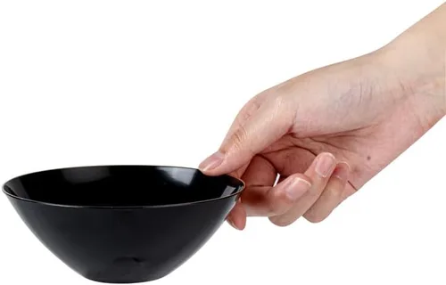 Miniatura 13 de Restaurantware -Moderna - Cuencos de plástico de 6 onzas, 20 cuencos de ensalada desechables duraderos - Con borde dorado, resistente, cuenco