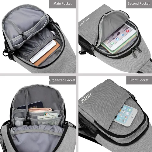 Miniatura 3 de Mochila cruzada para mujeres y hombres, multiusos, artículos esenciales de viaje, senderismo, bolsa de pecho