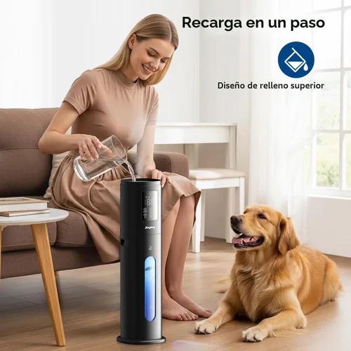 Miniatura 7 de Humidificadores para habitación grande con aplicación inteligente y control remoto, humidificador grande de 7L/1.85 galones, 4 niveles de niebla