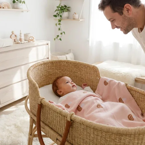 Miniatura 4 de Manta envolvente para niñas 100% algodón, súper suave y acogedora, manta de recepción, manta para cuna y cochecito, regalo ideal para baby shower
