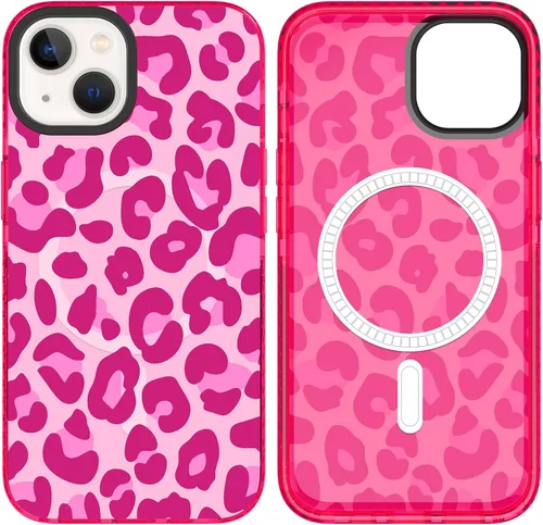Miniatura 14 de SAKUULO Funda magnética para iPhone 11 Pro Max [Compatible con MagSafe] Patrón de Estampado de Leopardo Gris Claro Funda de Carga Inalámbrica