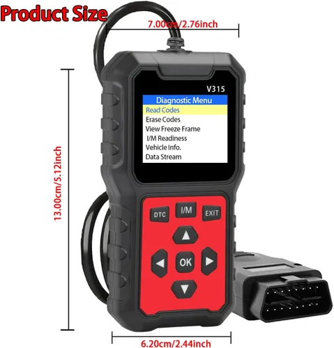 Miniatura 9 de V315 OBD2 Herramienta de diagnóstico, lector de código, herramienta de diagnóstico de luz de motor, probador de voltaje de batería, para coches