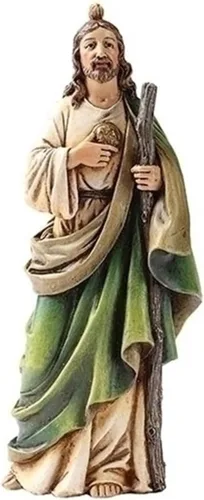 Roman Joseph's Studio Inc.. Figura de St Jude en base, colección renacentista a escala de 6 pulgadas, 6.5 pulgadas de alto, resina y piedra, regalo