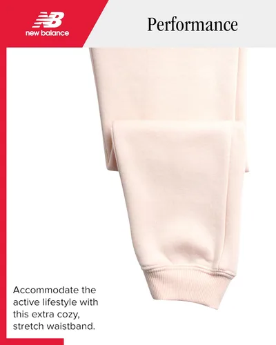 Miniatura 66 de New Balance Pantalones deportivos para niña, forro polar de mezcla de algodón suave con cordón y bolsillos (tallas 8-16)