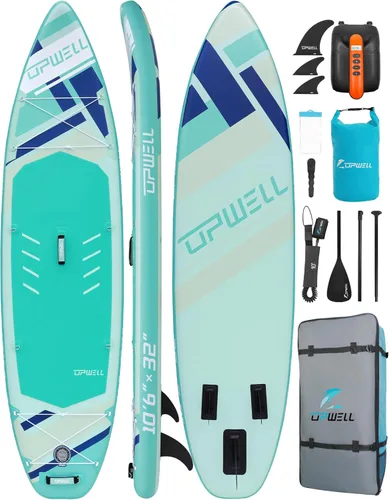 Miniatura 9 de UPWELL Tabla de Paddle Inflable de 10'6"/11'/11'6", Stand Up Paddleboard para Jóvenes y Adultos, Diseño Estable, Accesorios Premium de SUP, Mochila