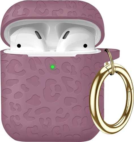 Miniatura 32 de Funda de silicona con flores compatible con AirPods Pro 2019, Gawnock - Funda suave y flexible para imprimir para mujeres y niñas con llavero - Flor