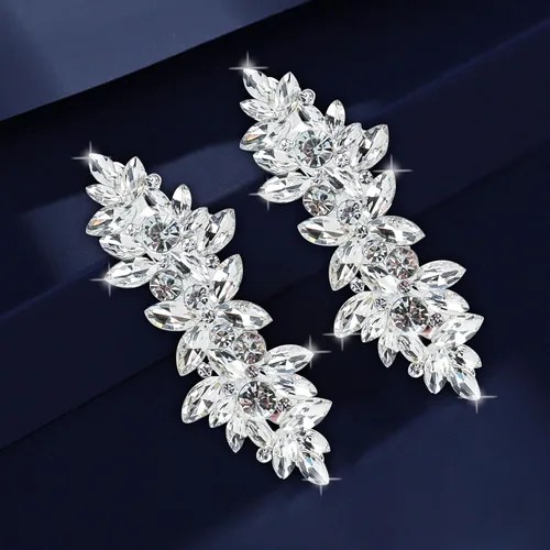 WHAVEL Pinzas de pasador francés de cristal con diamantes de imitación, horquillas vintage para el pelo y accesorios para mujeres, novia, dama de