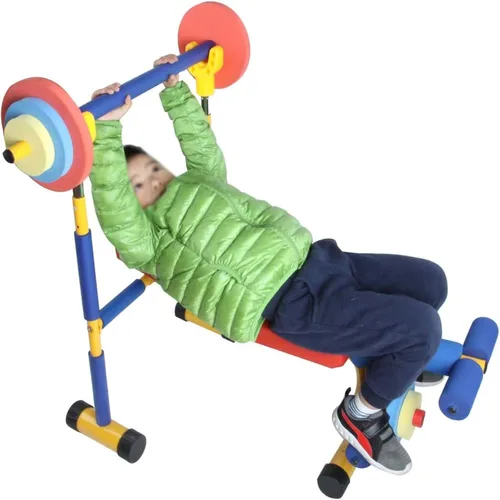Miniatura 2 de Kids Fun And Fitness - Juego de mancuernas ajustables, juego de banco de pesas ajustable, adecuado para niños de 6 a 9 años en jardín de infantes