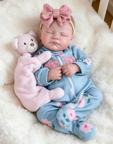 Aori Muñecas Reborn de bebé realistas de 20 pulgadas, muñeca recién nacida de niña durmiendo ultra realista con cuerpo ponderado y muñeca de vinilo