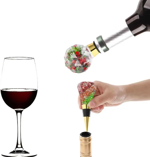 Miniatura 5 de Juego de 10 tapones para botellas de vino Kit, juego de moldes para tapones de botellas de vino de resina, accesorios, tapón de vino para moldes