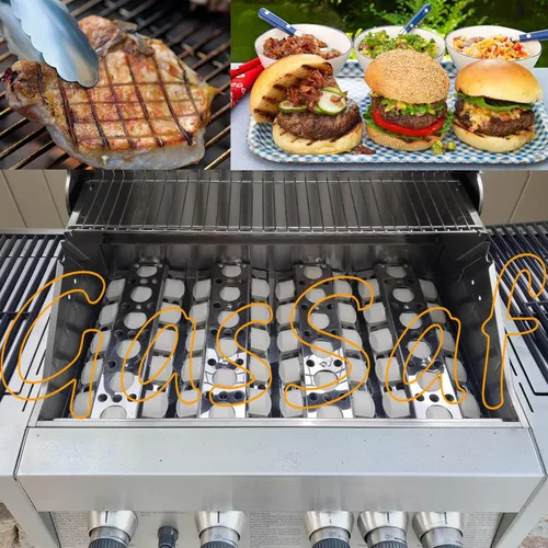 Miniatura 4 de GasSaf Briquetas de cerámica de repuesto para modelos seleccionados de turbo, parrilla de gas Nexgrill, 2 x 2 x 0.8 pulgadas, juego de 50 piezas